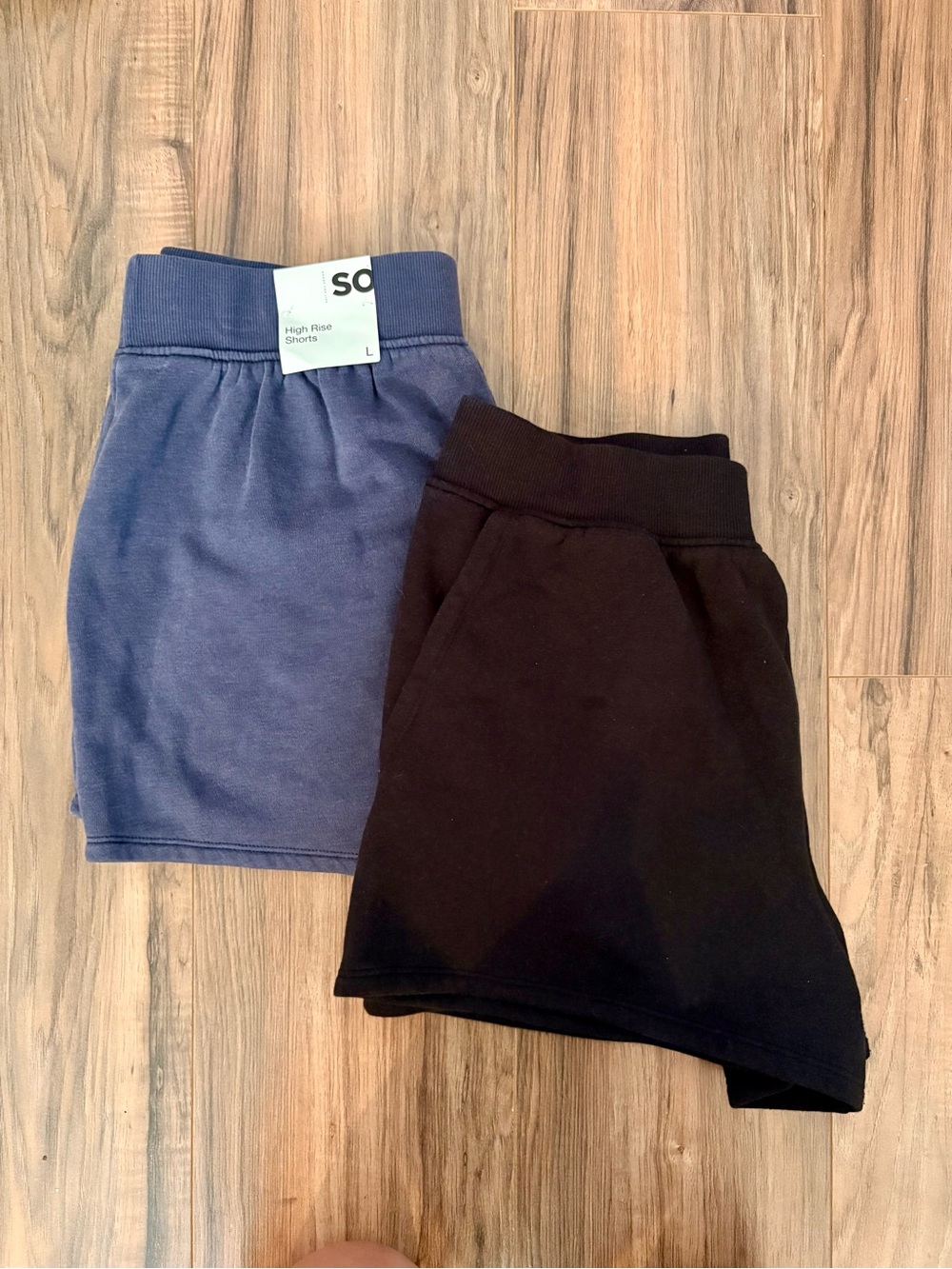 SO Black and Navy High Rise Shorts 
Size L- Set of 2